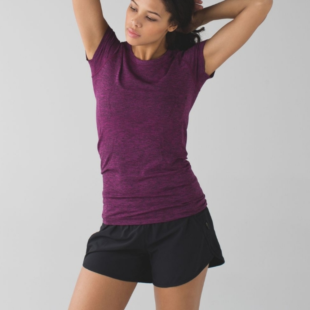 Lululemon Swiftly Tech Short Sleeve Crew Heathered Raspberry - Picture 3 of 10